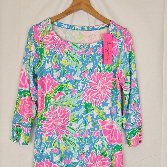 Lilly Pulitzer NWT Sophie UPF 50+ Shift Mini Dress Tropical Floral Size Small - Picture 5 of 11